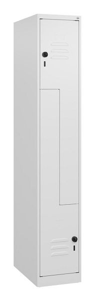 C+P Z-Spind Classic PLUS, 2 Abteile, 1700x300x500mm, 9016/9016, Drehriegel, 0800037-102 S10028