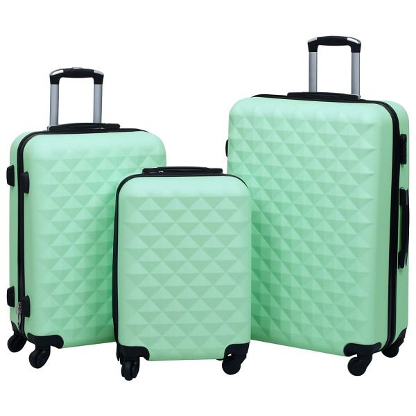 vidaXL Hartschalen-Trolley-Set 3 Stück Minzgrün ABS, 92415