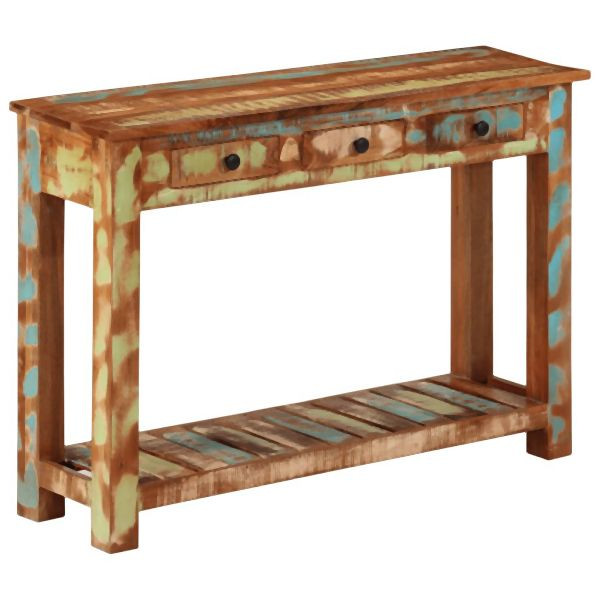 vidaXL Konsolentisch 110x30x76 cm Altholz Massiv, 376705