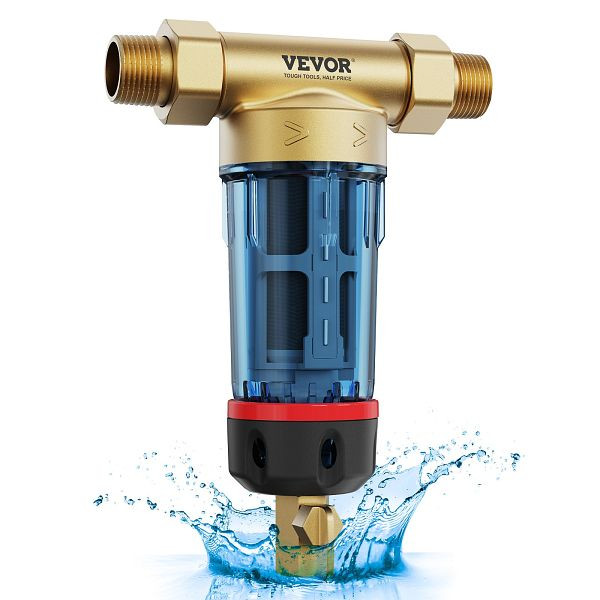 VEVOR Spin-Down-Filter, 40 Mikron-Sedimentfilter für das ganze Haus, 3/4 Zoll GM + 1 Zoll GM, 4 T/H hohe Durchflussrate, SDCXQZSGLQFCT30OFV0