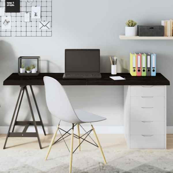 vidaXL Tischplatte Dunkelbraun 160x60x(2-4)cm Massivholz Eiche, 3156450