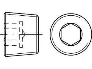 Verschlußschrauben DIN 906 Stahl R 1 1/2 VE=S