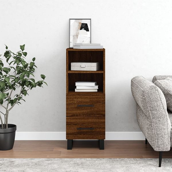 vidaXL Sideboard Braun Eichen-Optik 34,5x34x90 cm Holzwerkstoff, 828699