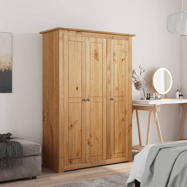 vidaXL Kleiderschrank 3-Türig 118×50×171,5 cm Kiefer Panama Serie, 282661