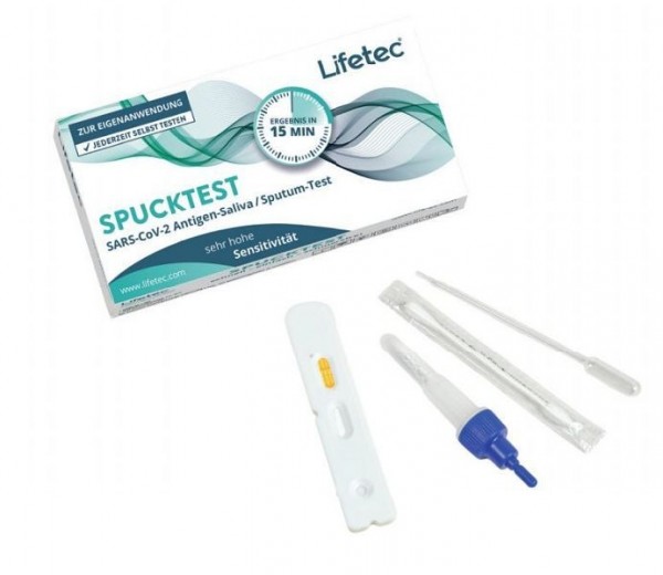 Lifetec Antigen Schnelltest, Spucktest für Laien, VE: 5 Stück, W633-05