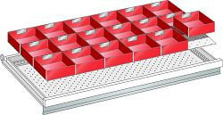 LISTA Set Einsatzkästen 54x27E (BxTxFH) 918x459x100mm, 18-teilig, 80.050.000