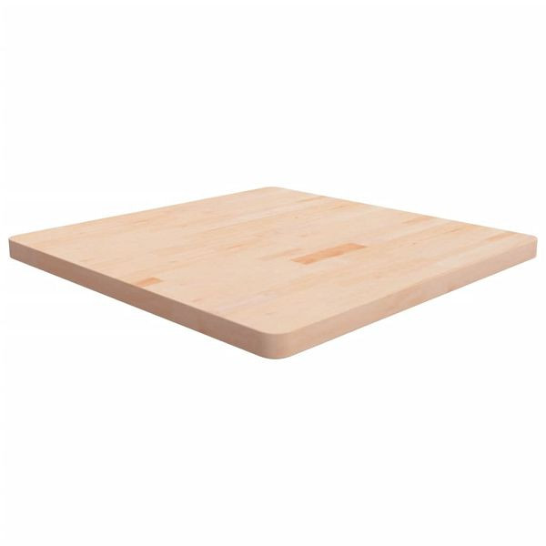 vidaXL Tischplatte Quadratisch 80x80x4 cm Eichenholz Unbehandelt, 342946