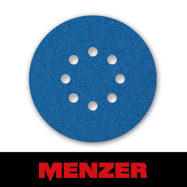 Menzer Klett-Schleifscheibe, Ø 115 mm, 8 Loch, Körnung 36, Zirkonkorund, VE: 25, 231505036