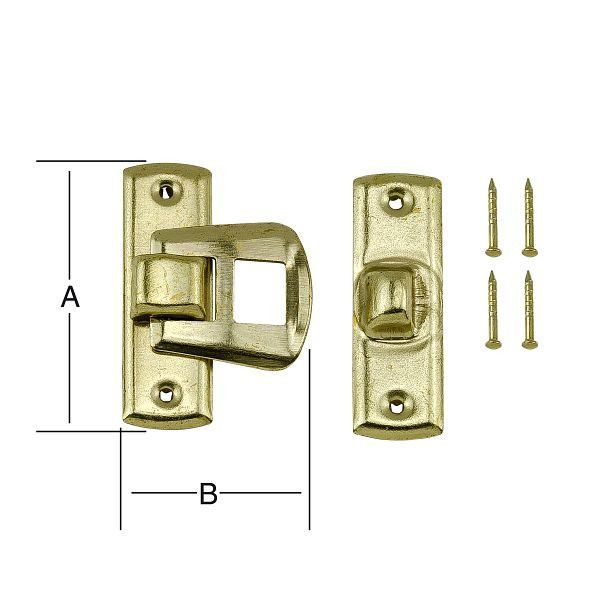 Vormann Schatullenverschlüsse 30 x 19 vermessingt, VE: 10 Stück, 090837000