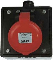 GIFAS Vollgummi CEE-Wandsteckdose 16A, 101978, 4251401404034