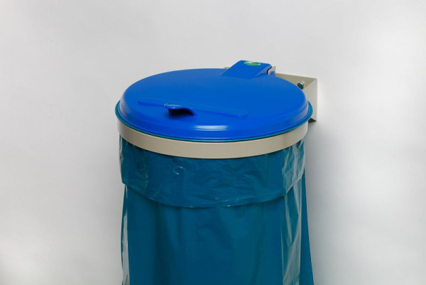 VAR Abfallsammler WSK, Wandgerät, KS-Deckel blau, lichtgrau, 1692