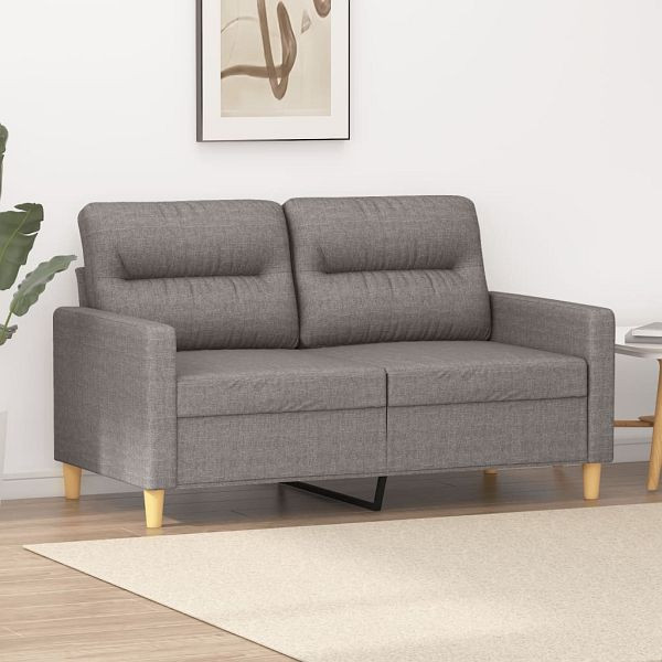 vidaXL 2-Sitzer-Sofa Taupe 120 cm Stoff, 359234, 8721012139602