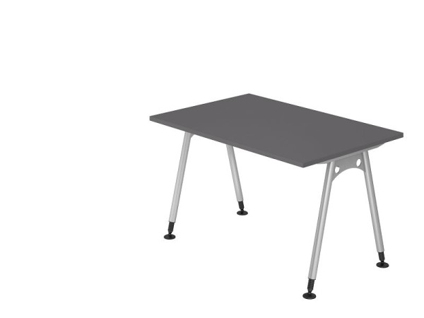 Hammerbacher Schreibtisch A-Fuß 120x80cm Graphit, VAS12/G/S