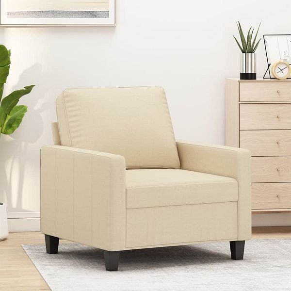 vidaXL Sessel Creme 60 cm Stoff, Top-Qualität, ausgezeichnet, 359149