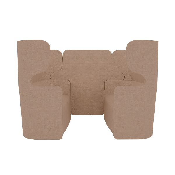 Bisley Raum in Raum Lösung Vivo, Viersitzer, Hohe Rückenlehne, NE0534 cappuccino, VIVH4XP.NE0534