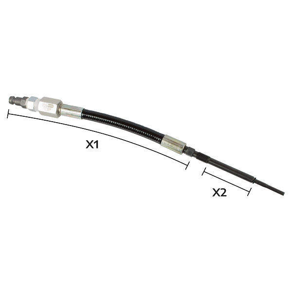 Stahlmaxx Flexibler Glühkerzenadapter, M8 x 1, Diesel-Kompressionsprüfung, XXL-11188
