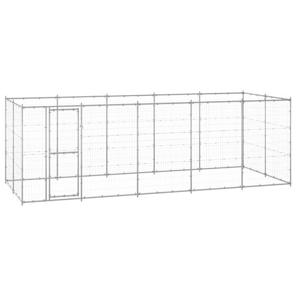 vidaXL Outdoor-Hundezwinger Verzinkter Stahl 12,1 m², 3082309