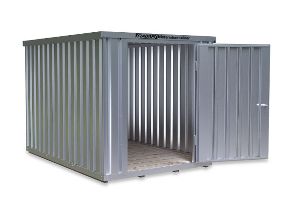 FLADAFI Materialcontainer MC 1300 TS, verzinkt, montiert, mit Holzfußboden, 3.050 x 2.170 x 2.150 mm, F1320010313221111