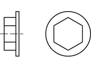 ART 88008 Zierkappen für Fassadenschrauben SW 3/8 Ø 19 weiß, RAL 9010 Kunststoff VE=S (200 Stück)