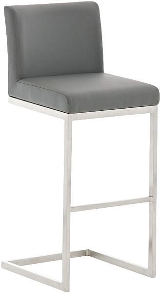CLP Barhocker Paros, grau, Kunstleder, 1037208, 4250420206674