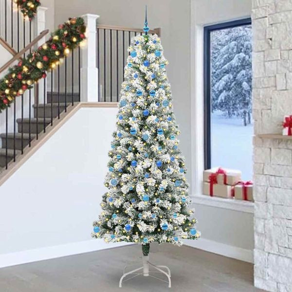 vidaXL Künstlicher klappbarer Weihnachtsbaum 240 cm PVC, 3395620