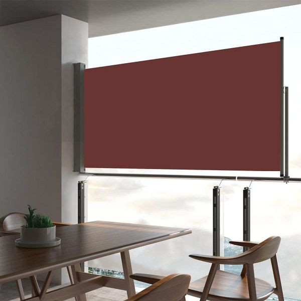 vidaXL Ausziehbare Seitenmarkise 80x300 cm Braun, 48361