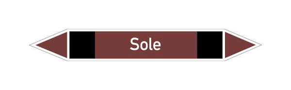Schilder Klar Rohrleitungskennzeichen Sole, 187x26 mm Folie selbstklebend, 101673/61