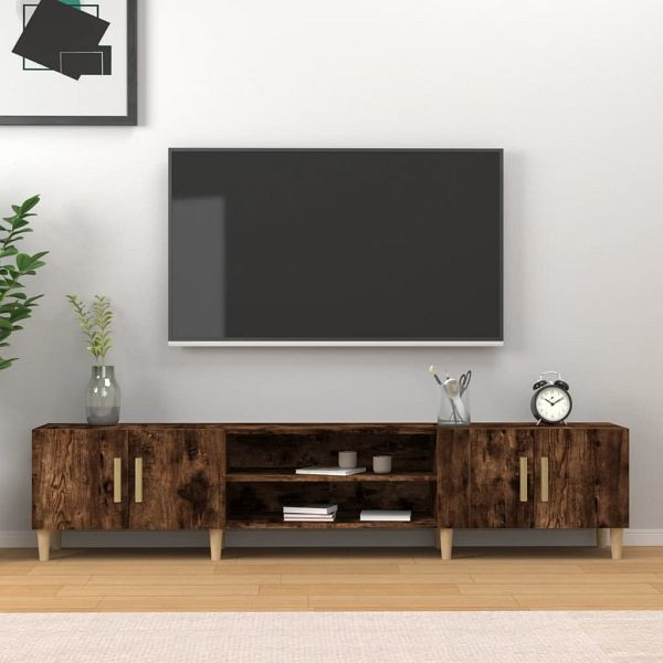 vidaXL TV-Schrank Räuchereiche 180x31,5x40 cm Holzwerkstoff, 816261