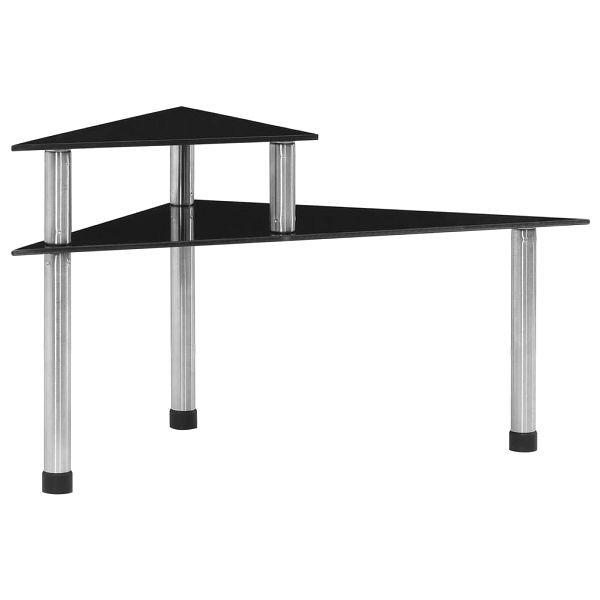vidaXL Küchenregal Schwarz 49,5x35x26 cm Hartglas, 249526