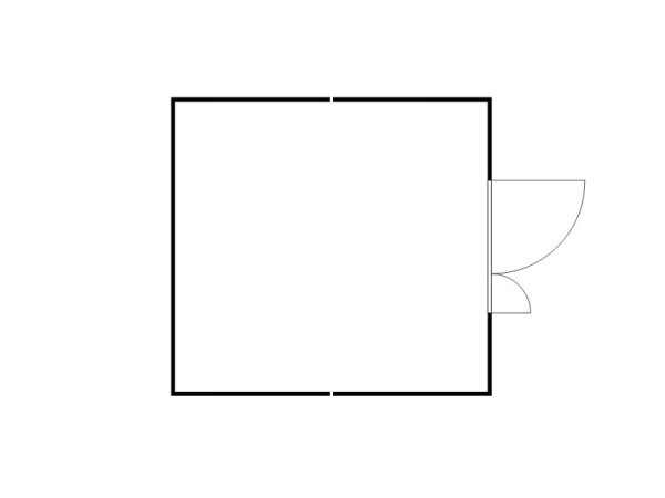 FLADAFI Materialcontainer-Kombination MC 1440, verzinkt, zerlegt, Holzfußboden, Doppelflügeltür (asymmetrisch) auf der 4 m Seite, F14400201