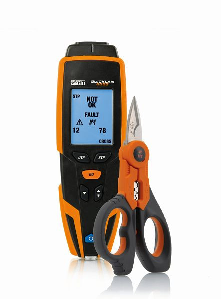 HT Instruments LAN Tester / Kabeltester inkl. Kabelschere F40, 2010205