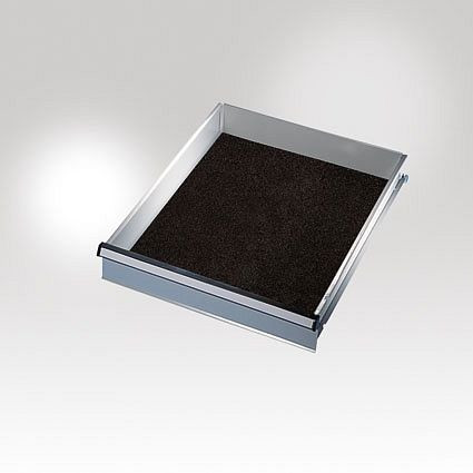 Manuflex ESD-Kunststoff-Einlage für Gehäuse-Schubfächer mit Blendenhöhe 100-300 mm, BxTxH = 425 x 550 x 1,5 mm, LZ3092