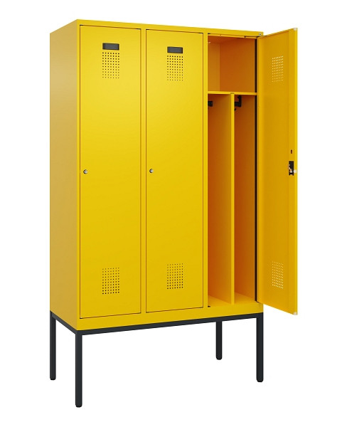 C+P Spind Evolo PLUS, Gestell, 3 Abteile, 2120x1200x500mm, 1023/1023, Verschluss Zylinderschloss, 0490307-32F S10049