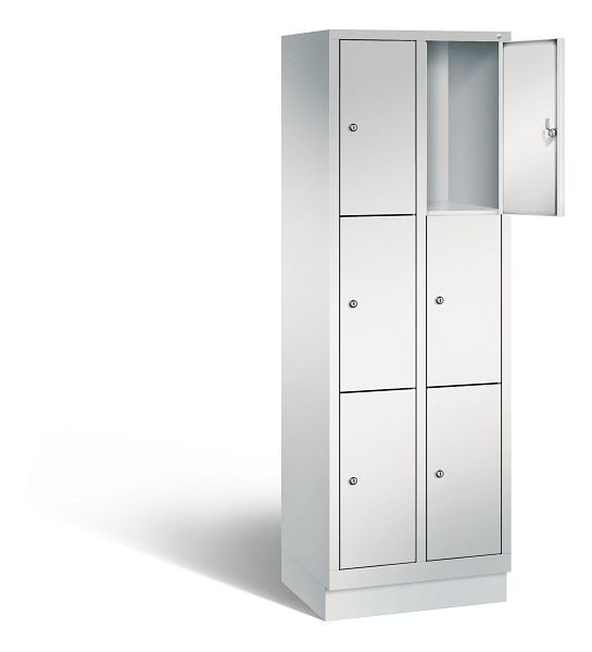 C+P Schließfachschrank Evolo, H1800xB610xT500mm, Farbe: Lichtgrau, 48020-203 S10001