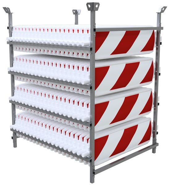 Schake Baken SET 1, 30 x Bake, schraffiert, weiß/rot, 360552R-80-SET