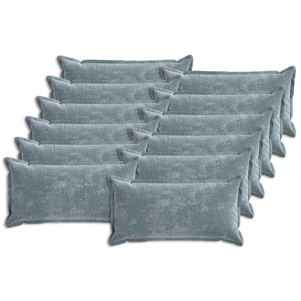 vidaXL Kissenbezug 12 Stk. HOUTEN Himmelblau 40 x 80 cm Chenille-Stoff, 918231
