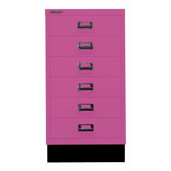 Bisley MultiDrawer™, Inkl. Sockel, DIN A3, 6 Schubladen, 681 fuchsia, L29A36S681