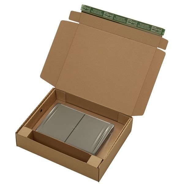 Progress Packaging PX_FTN2.47.33.07 FIXTRAY Notebook braun 2-wellig mit Folie - VE: 20 Stück, 470/335/75, 003878