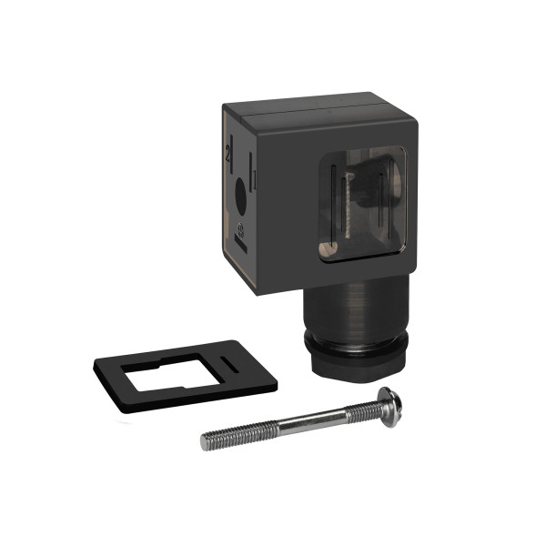 Metal Work Gerätestecker mit LED, Varistor 110 V, 22 mm, Bauform B, 129849