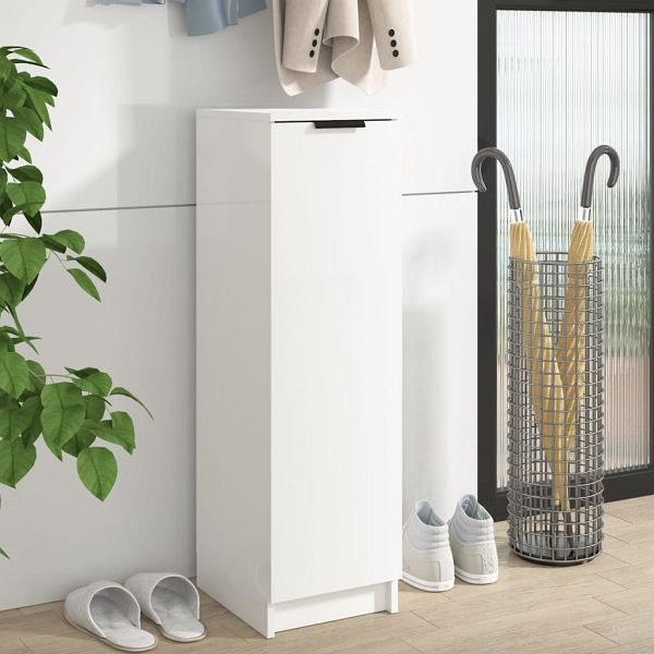 vidaXL Schuhschrank Hochglanz-Weiß 30x35x100 cm Holzwerkstoff, 811436