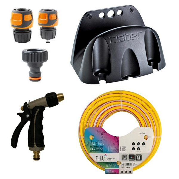 ewuaqua iWater Wandschlauchhalter Komplett-Set Wandschlauchhalter Kit, 72012