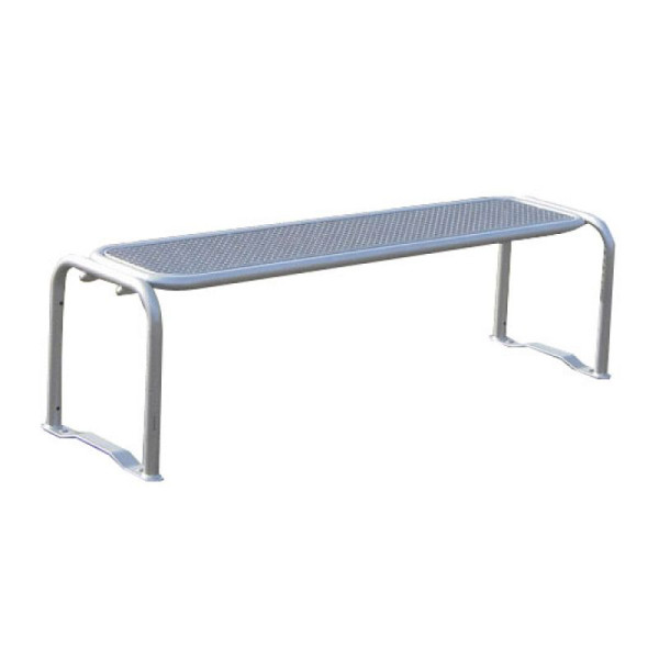 Stein HGS Sitzbank -Ercole- ohne Rückenlehne, 3-Sitzer /1510x435mm, RAL9006 weissaluminium, 20882-10