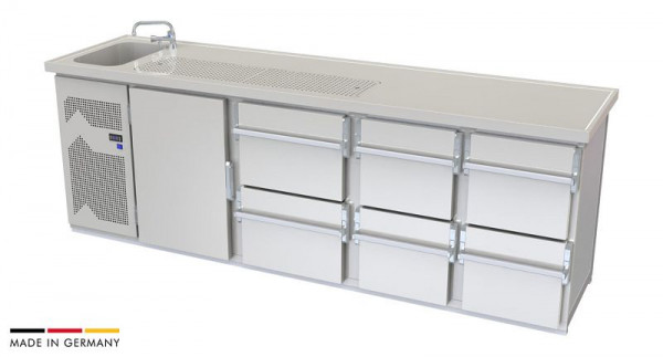 hefa Theke Brillant 27V/1L-TZZZ, Abmaße: 950 x 2.700 x 650/700 mm, Brillant 27V/1L-TZZZ