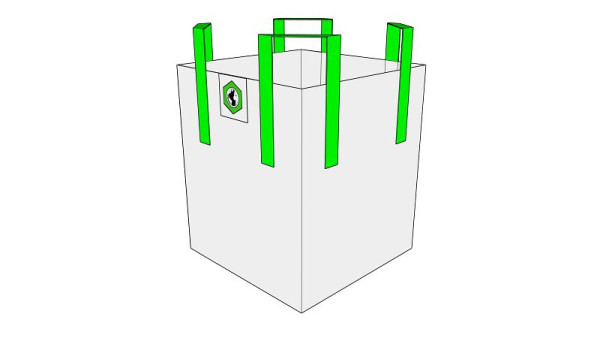 Conbag Big Bag 90x90x110cm, Traglast 1500kg, Sicherheitsfaktor: 5:1, VE: 140 Stück, BU1102-140