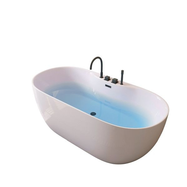 HOME DELUXE Acryl Badewanne LENI mit schwarzer Armatur, 57236