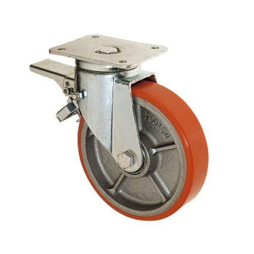 Rollcart Lenkrollen mit Doppelstop, Tragkraft: 200 kg, 28-1515