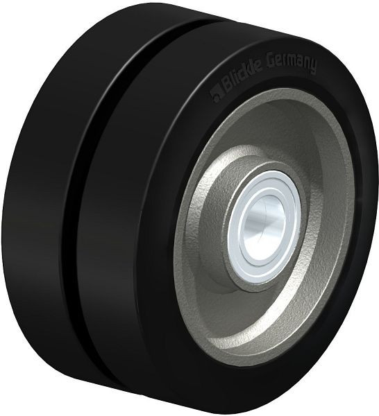 Blickle DS 300/50K Rad aus Elastik-Vollgummi, Schwarz, 626333