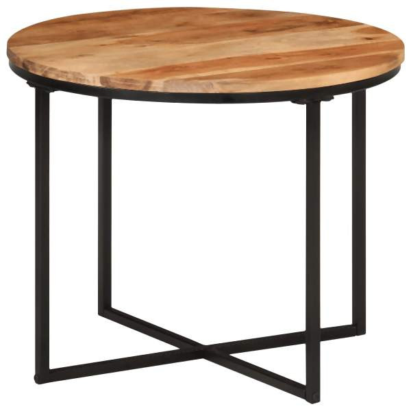 vidaXL Couchtisch 55x55x45 cm Massivholz Akazie und Eisen, 372741