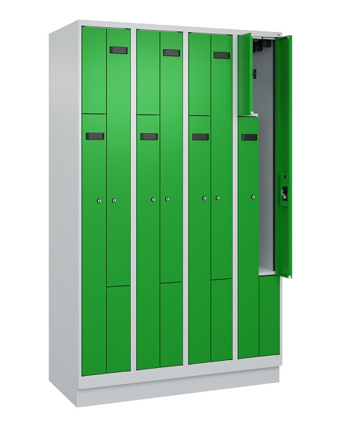 C+P Z-Spind Evolo PLUS, Sockel, 8 Fächer, 1950x1200x500mm, 7035/6037, Zylinderschloss, 049023-408 S10039