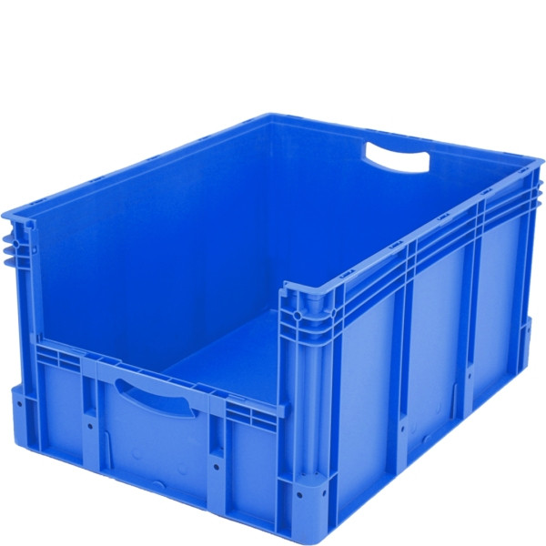 BITO Eurostapelbehälter XL Set /XL 86424 800x600x420 blau, Etikett Entnahmeöffnung stirnseitig, C0290-0047